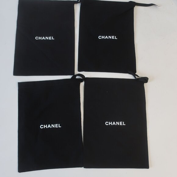 NWOT Womens Chanel Black White Lot of 4 Designer Gift Bag Dust Bags - Picture 2 of 5